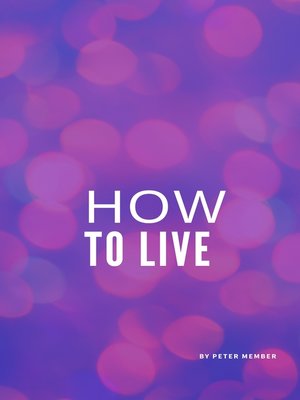 cover image of How to live